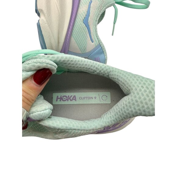 HOKA Clifton 9 Sunlit Ocean Lilac Mist Women’s - size 8 - Picture 6 of 8
